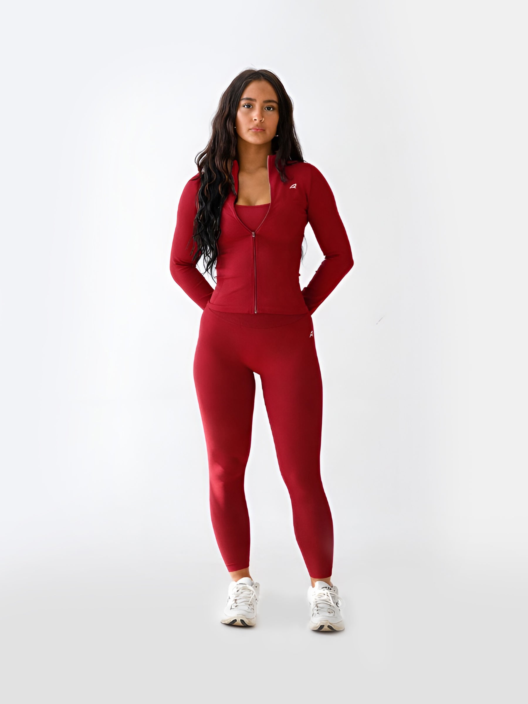 CHERRY RED LEGGINGS SET - THREE PIECE