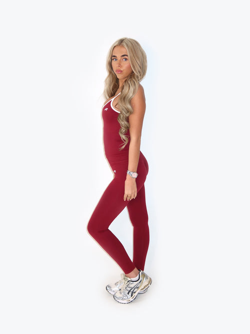 CHERRY RED LEGGINGS SET - TWO PIECE