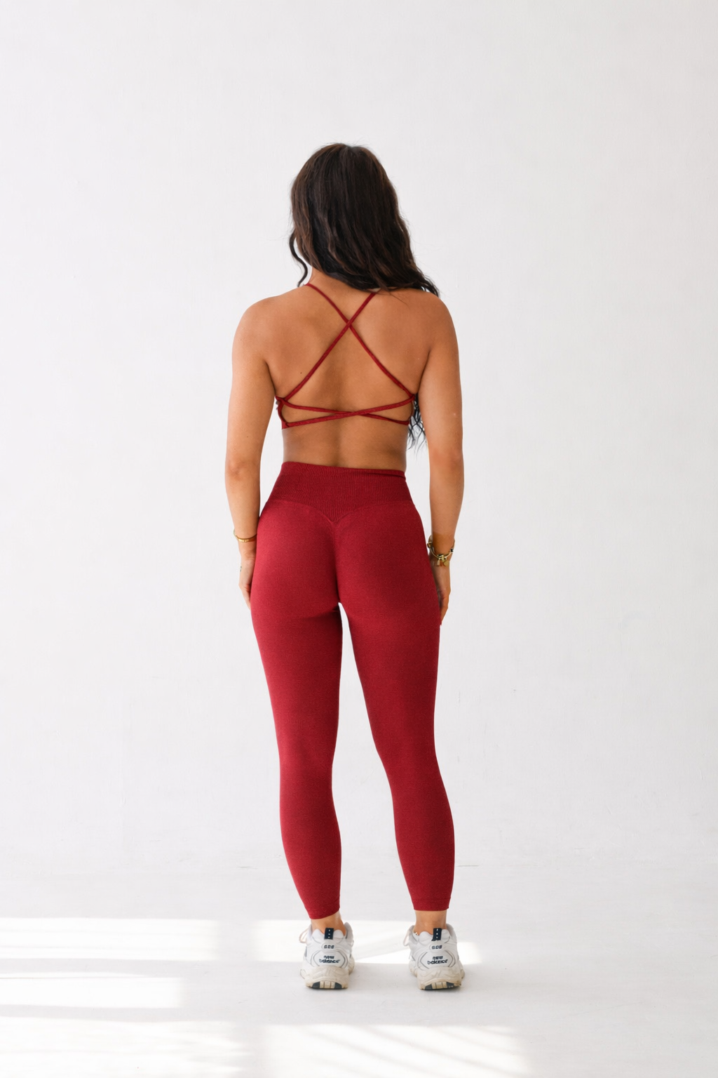 CHERRY RED LEGGINGS SET - THREE PIECE
