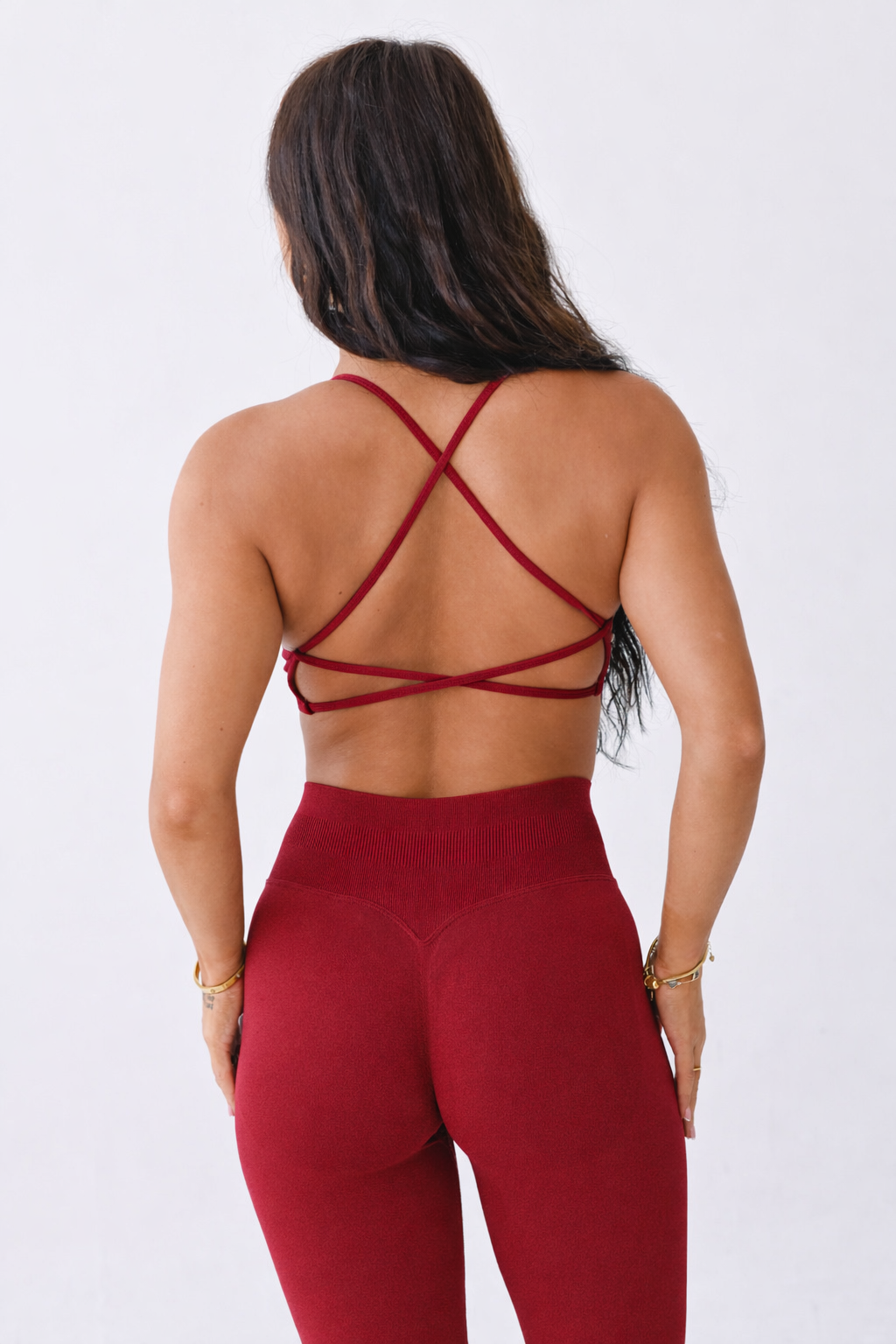 CHERRY RED LEGGINGS SET - THREE PIECE