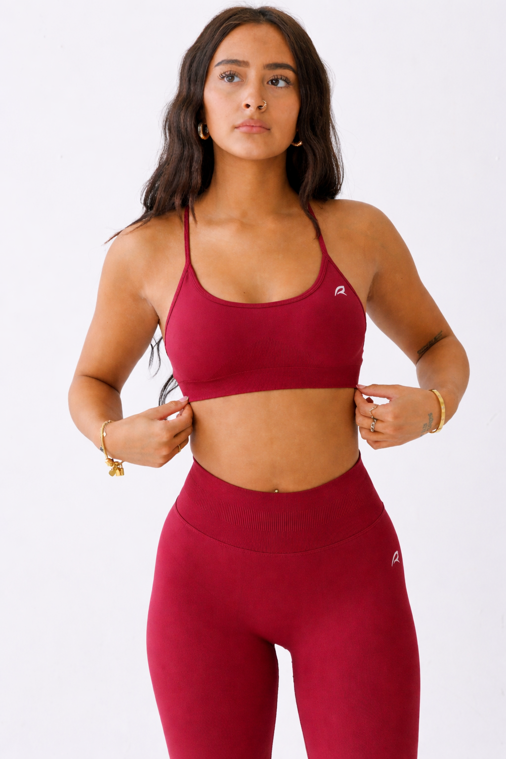 CHERRY RED LEGGINGS SET - THREE PIECE