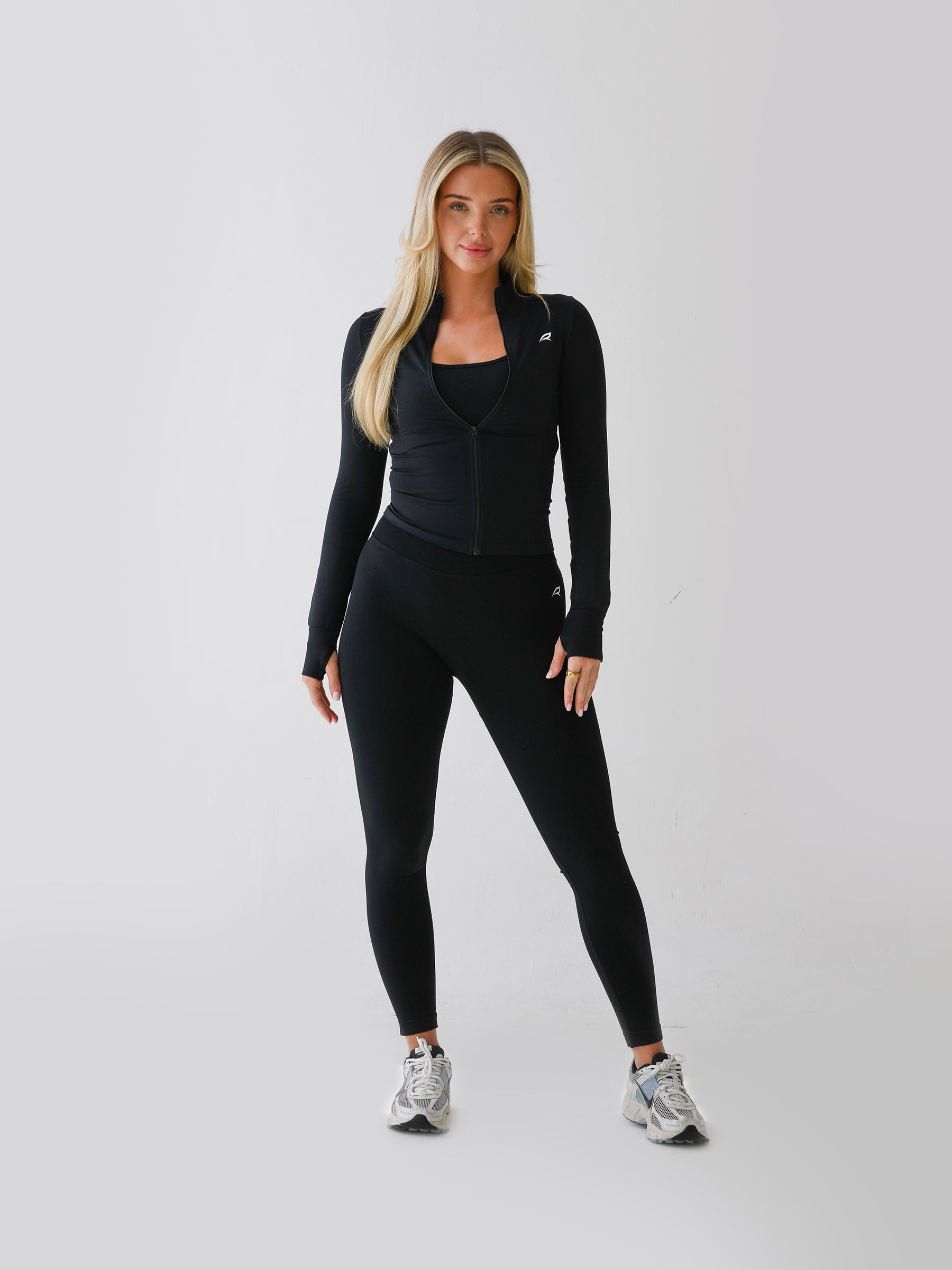 MIDNIGHT BLACK LEGGINGS SET - THREE PIECE