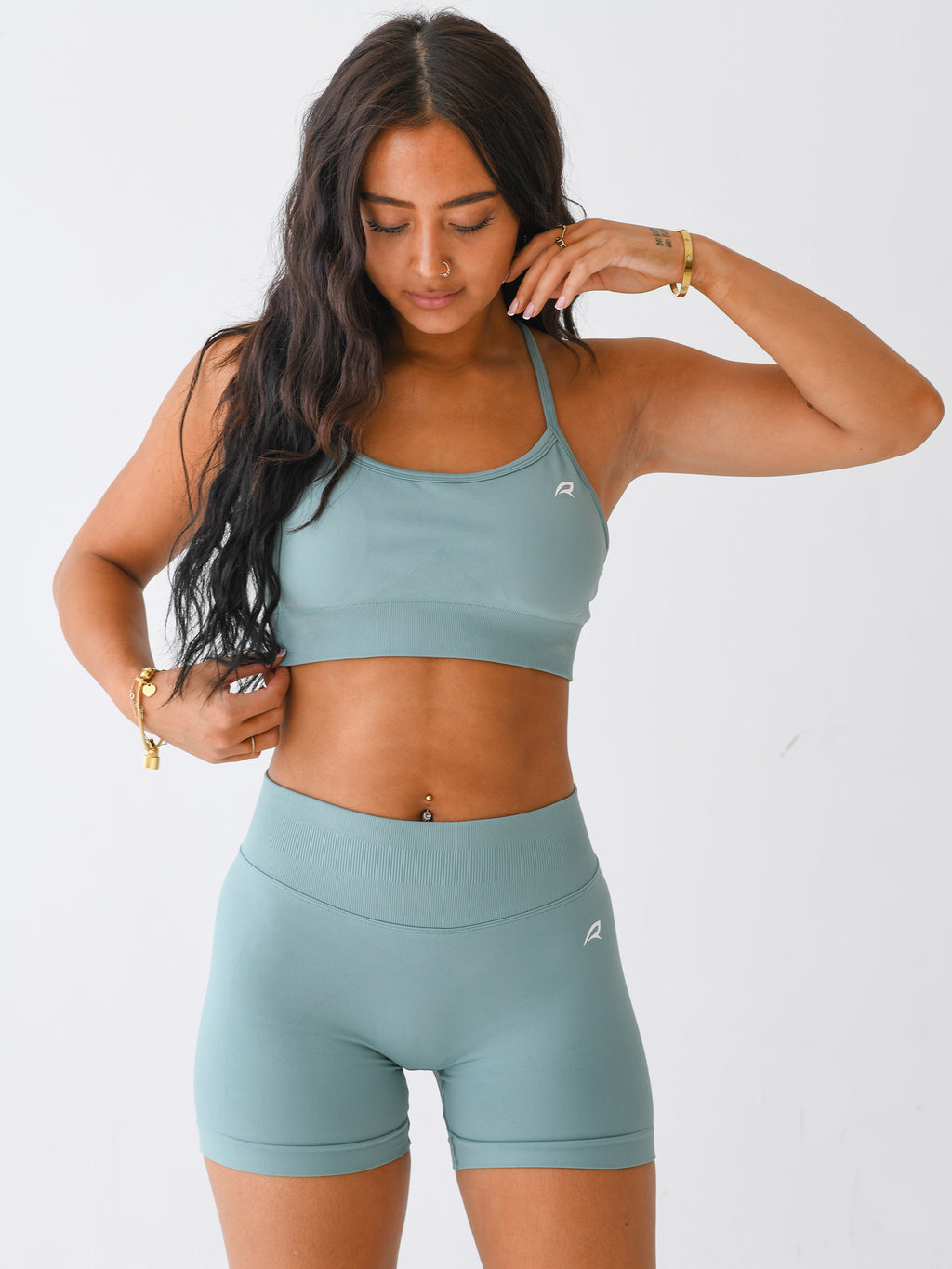 SEA FOAM SHORTS SET - TWO PIECE